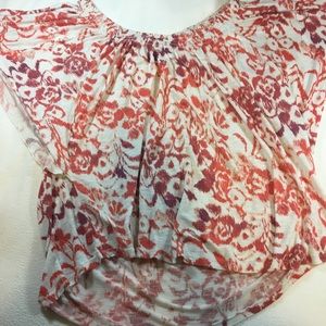 Flutter sleeve with gathered neckline soft top